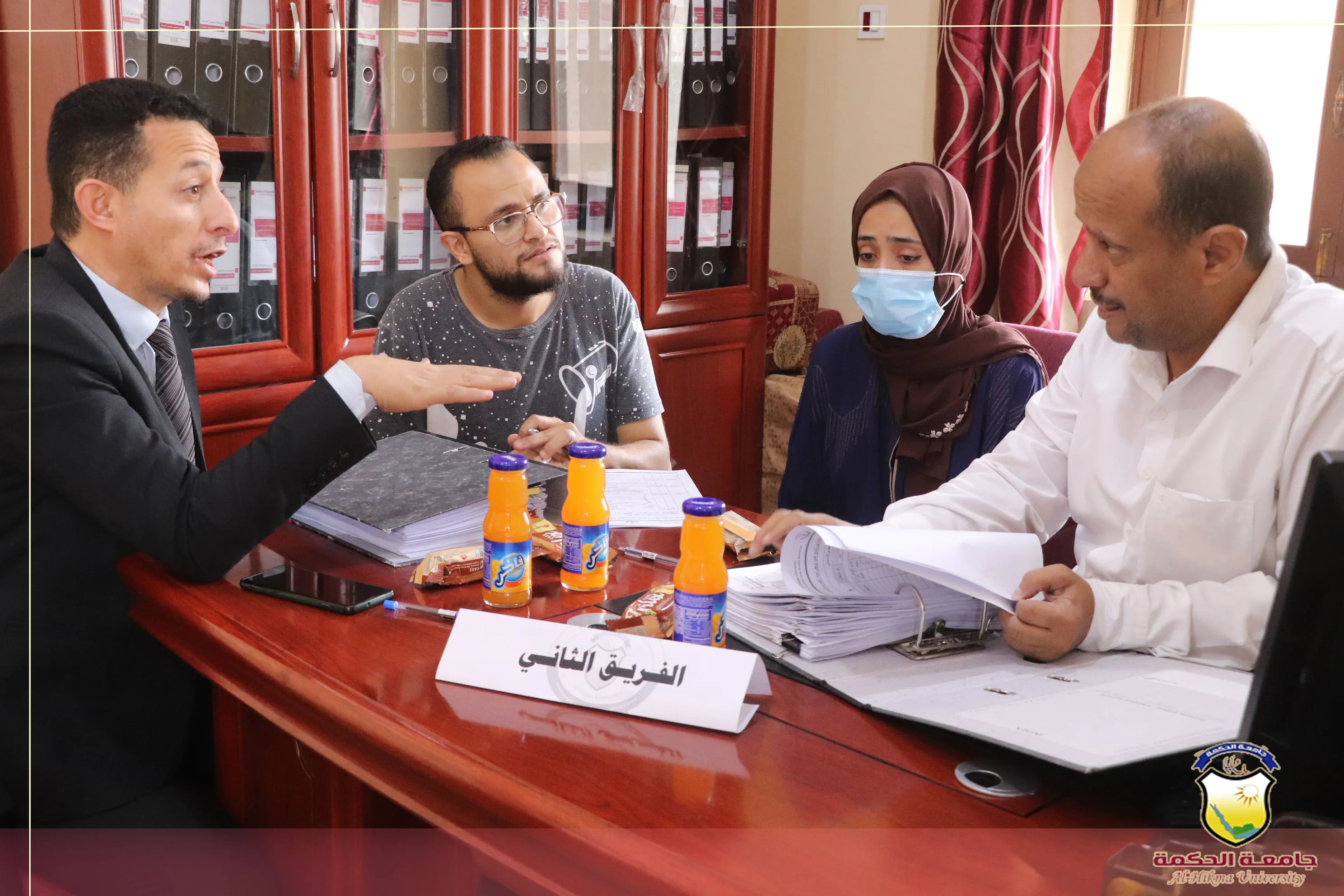 مركز التطوير وضمان الجودة بجامعة الحكمة ينفّذ جلسة محاكاة أولية لتقويم دراسة التقييم الذاتي البرامجي وشواهدها الداعمة لبرنامجي طب عام وجراحة وطب وجراحة الفم والأسنان