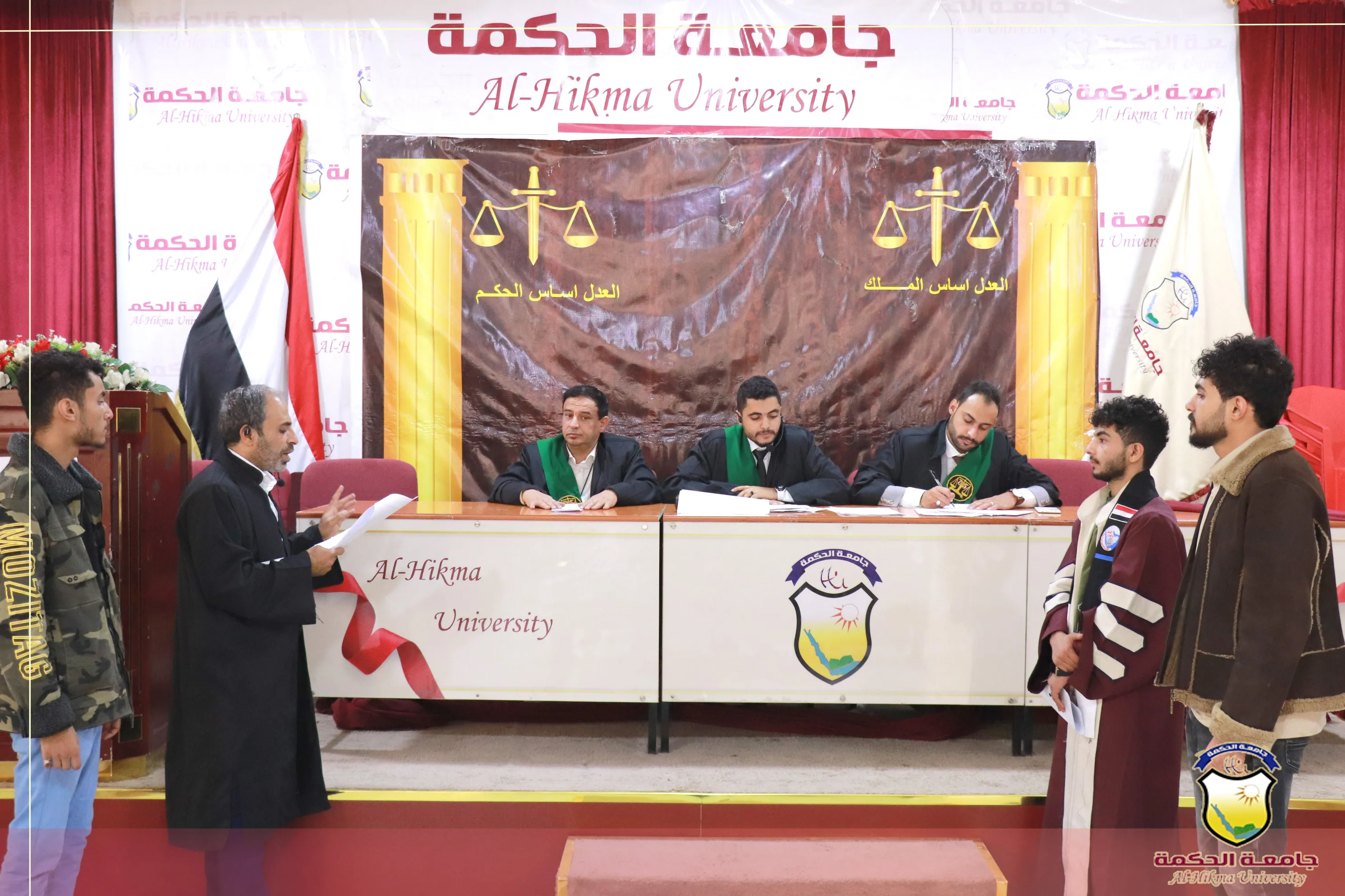 قسم الشريعة والقانون بجامعة الحكمة يفتتح أولى جلسات المحكمة الافتراضية لهذا العام ضمن تطبيقاته العملية